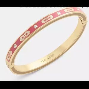 Coach Gold and Red Bangle Bracelet